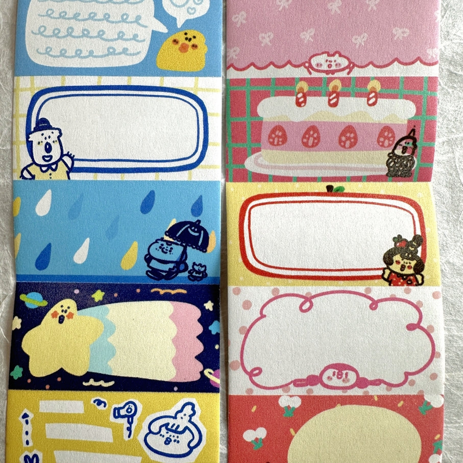BuLan's Studio - Memo Stickers perforated writable paper tape SAMPLES