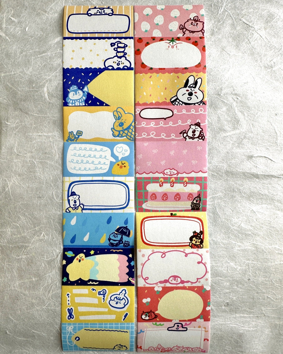 BuLan's Studio - Memo Stickers perforated writable paper tape SAMPLES
