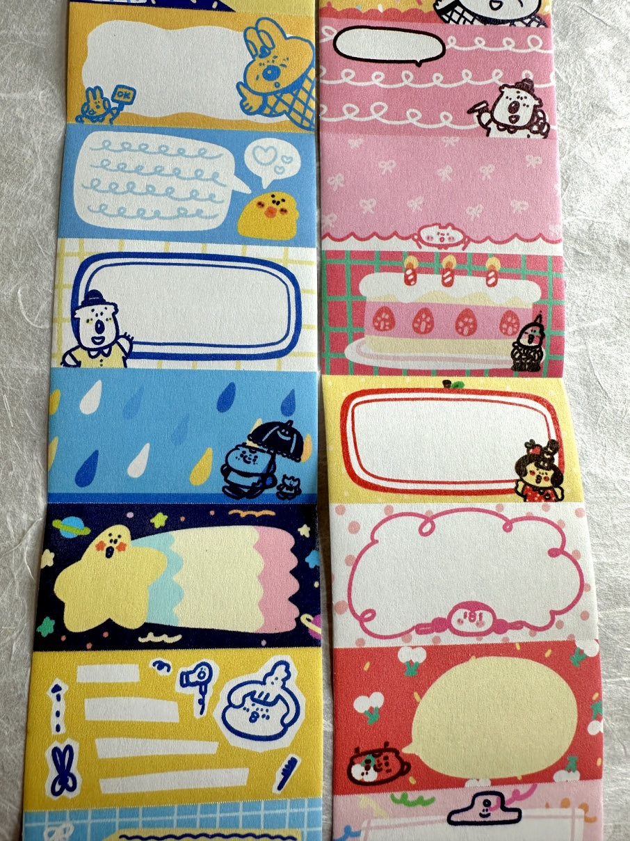 BuLan's Studio - Memo Stickers perforated writable paper tape SAMPLES