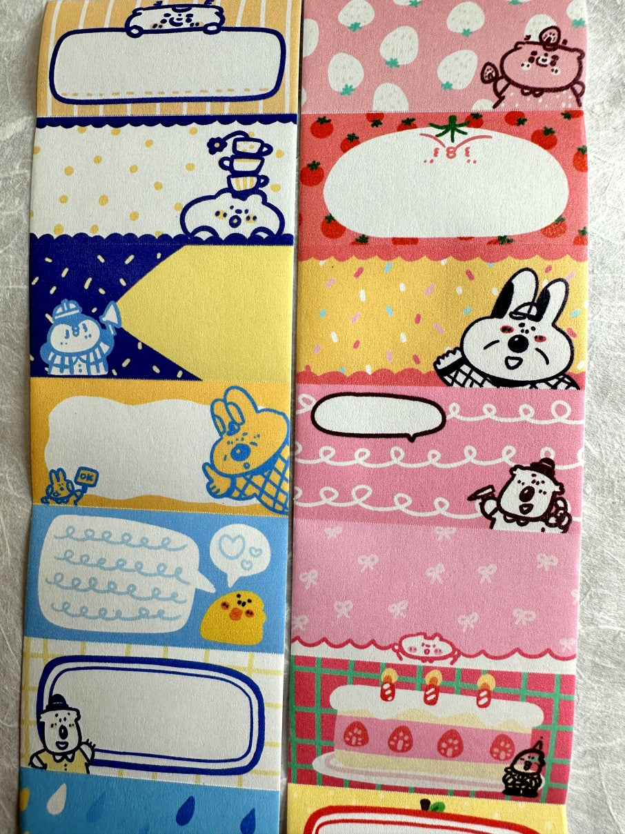 BuLan's Studio - Memo Stickers perforated writable paper tape SAMPLES