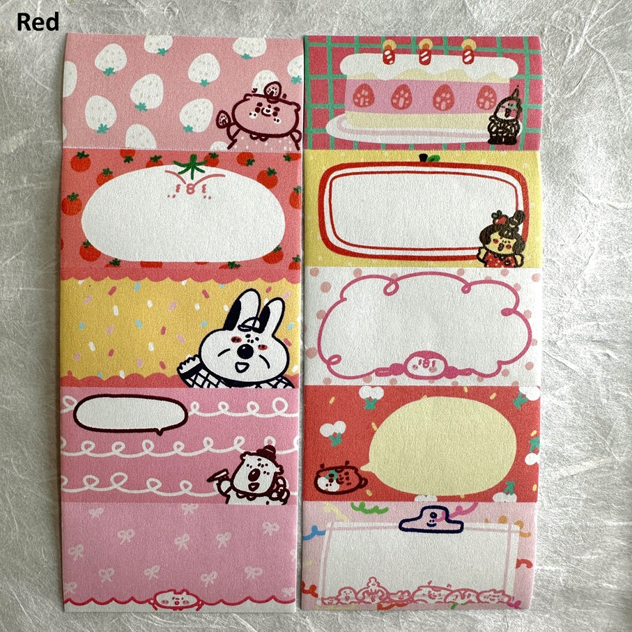 BuLan's Studio - Memo Stickers perforated writable paper tape SAMPLES
