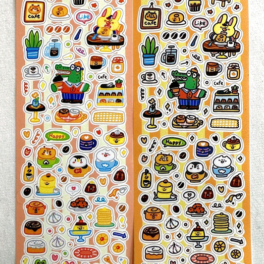 BuLan's Studio - Tea Time! kiss-cut paper tape (cute tiny deco stickers) SAMPLES