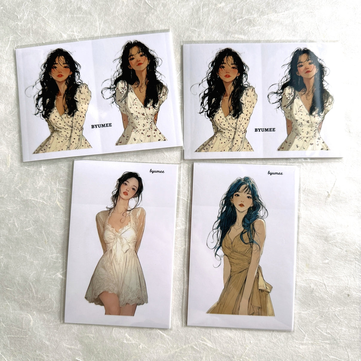 Byumee - stickers and journal ephemera bundle of 12 sticker packs [DESTASH]