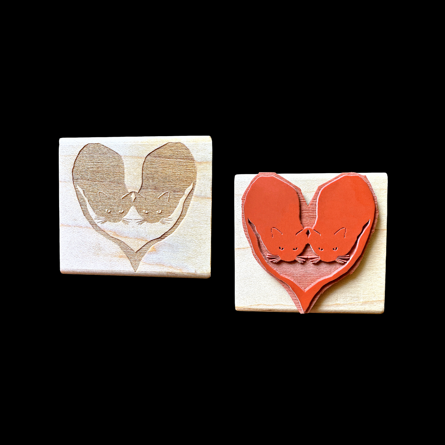 TAOthings Studio - Love Cats rubber stamp