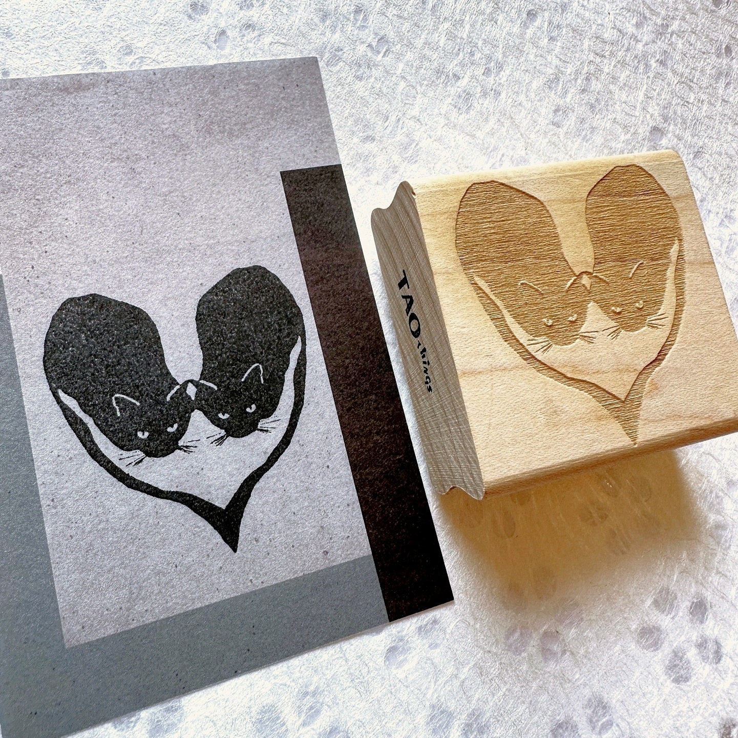 TAOthings Studio - Love Cats rubber stamp