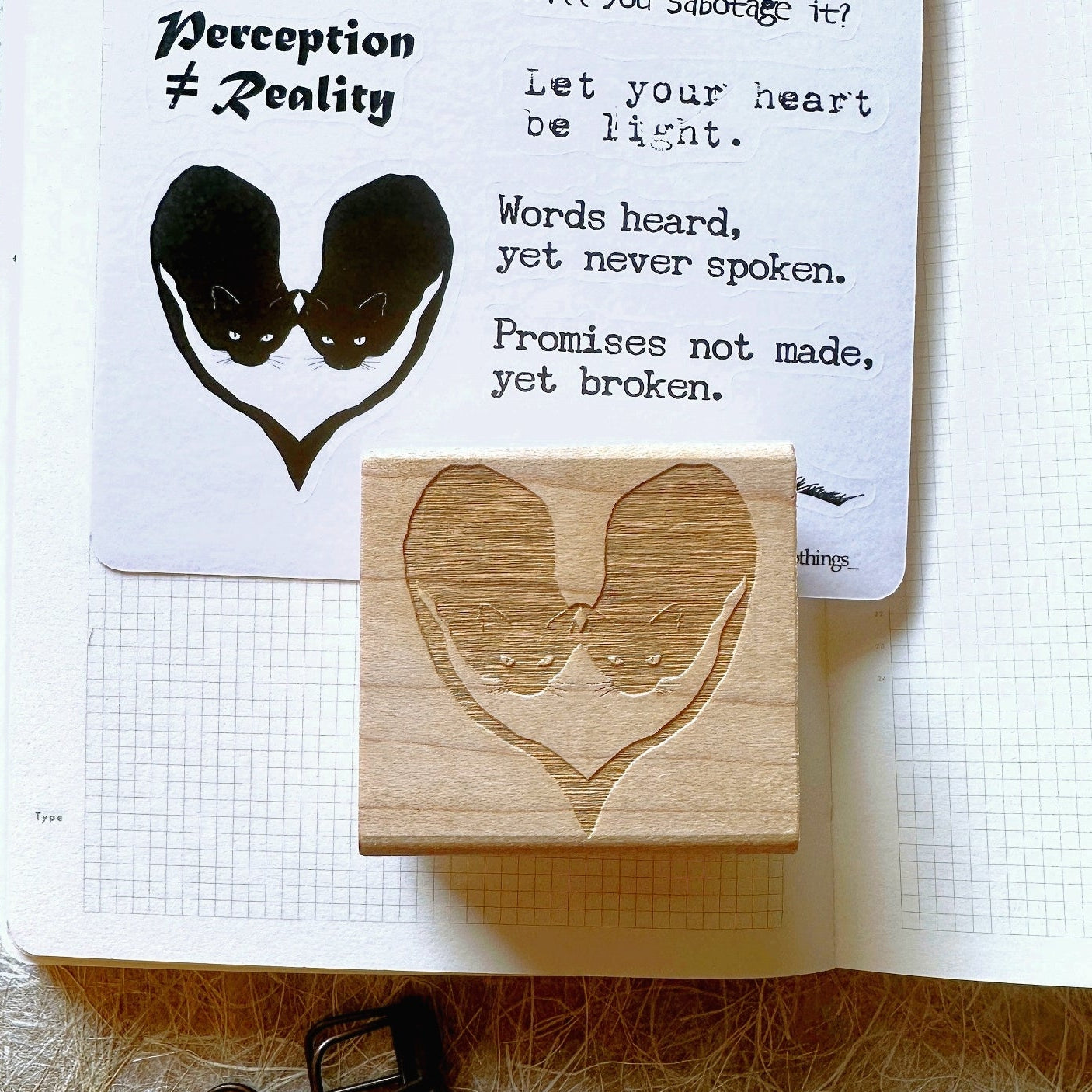 TAOthings Studio - Love Cats rubber stamp
