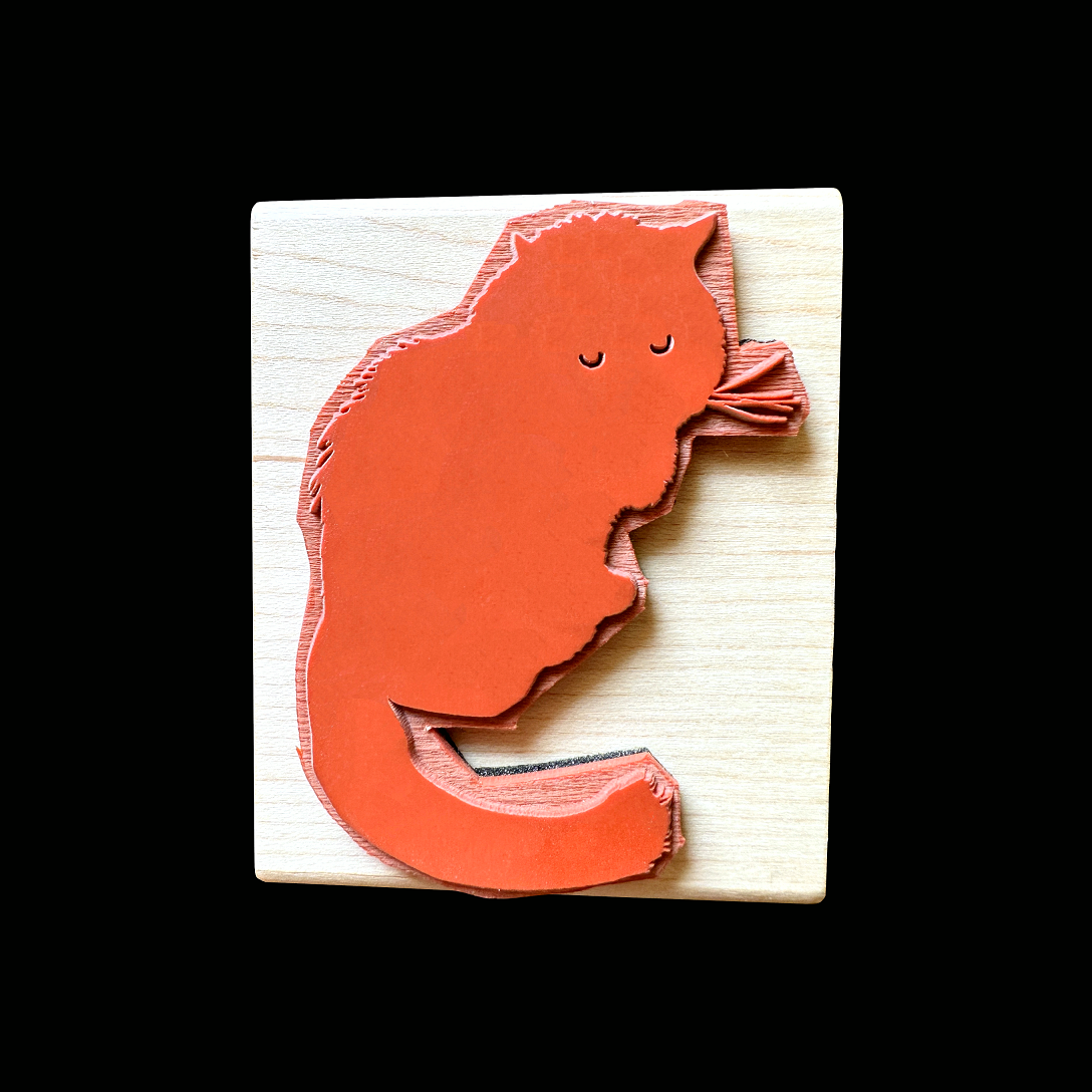 TAOthings Studio - Black Cat rubber stamp