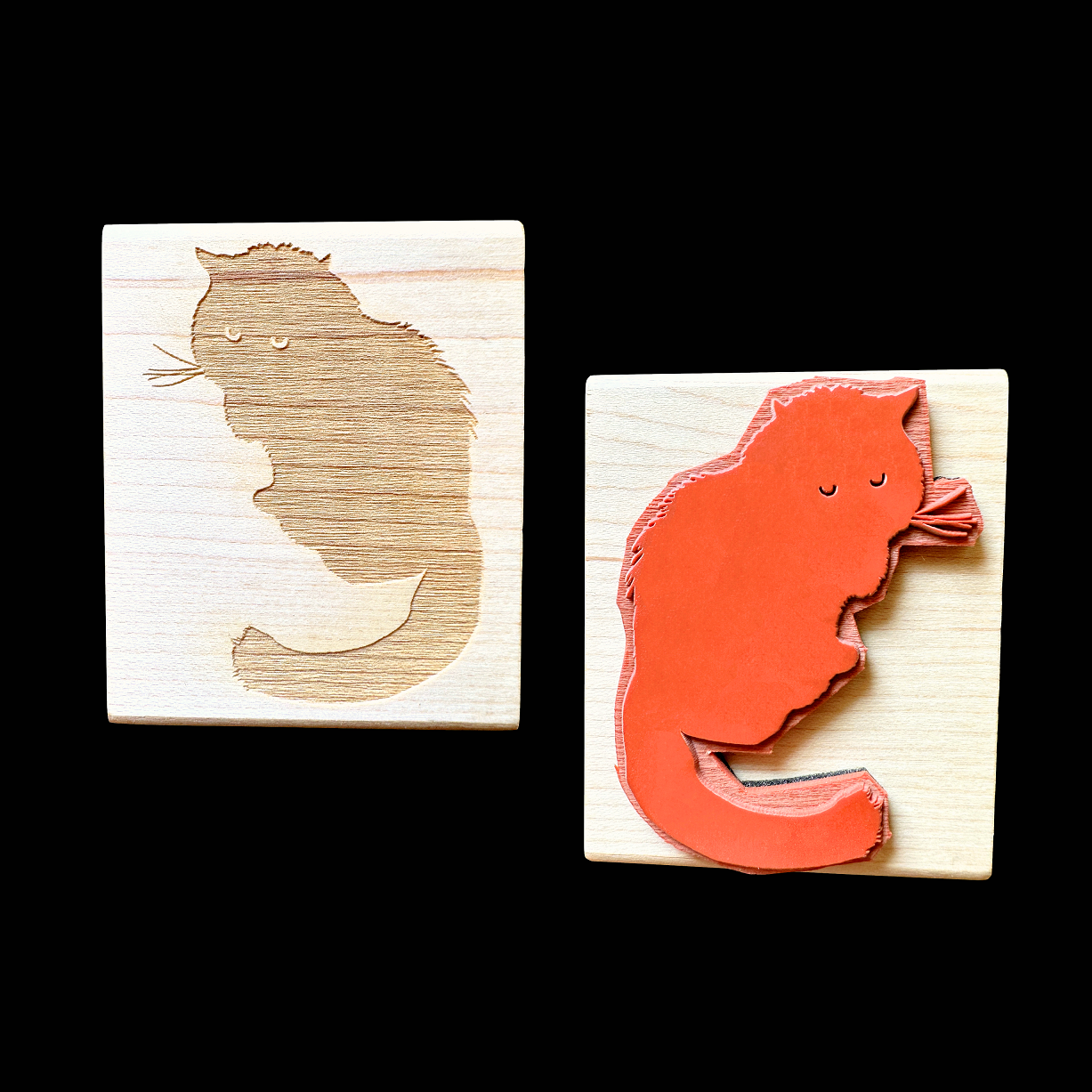 TAOthings Studio - Black Cat rubber stamp