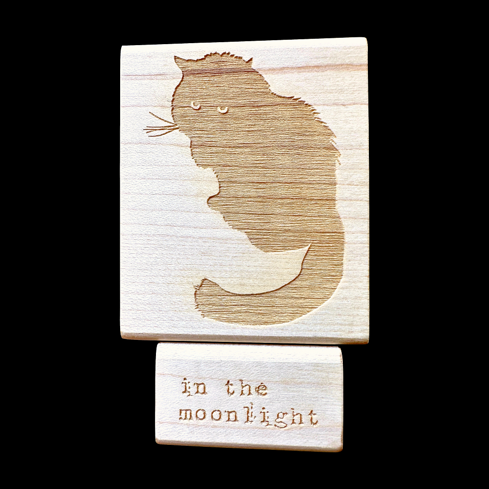 TAOthings Studio - Black Cat rubber stamp