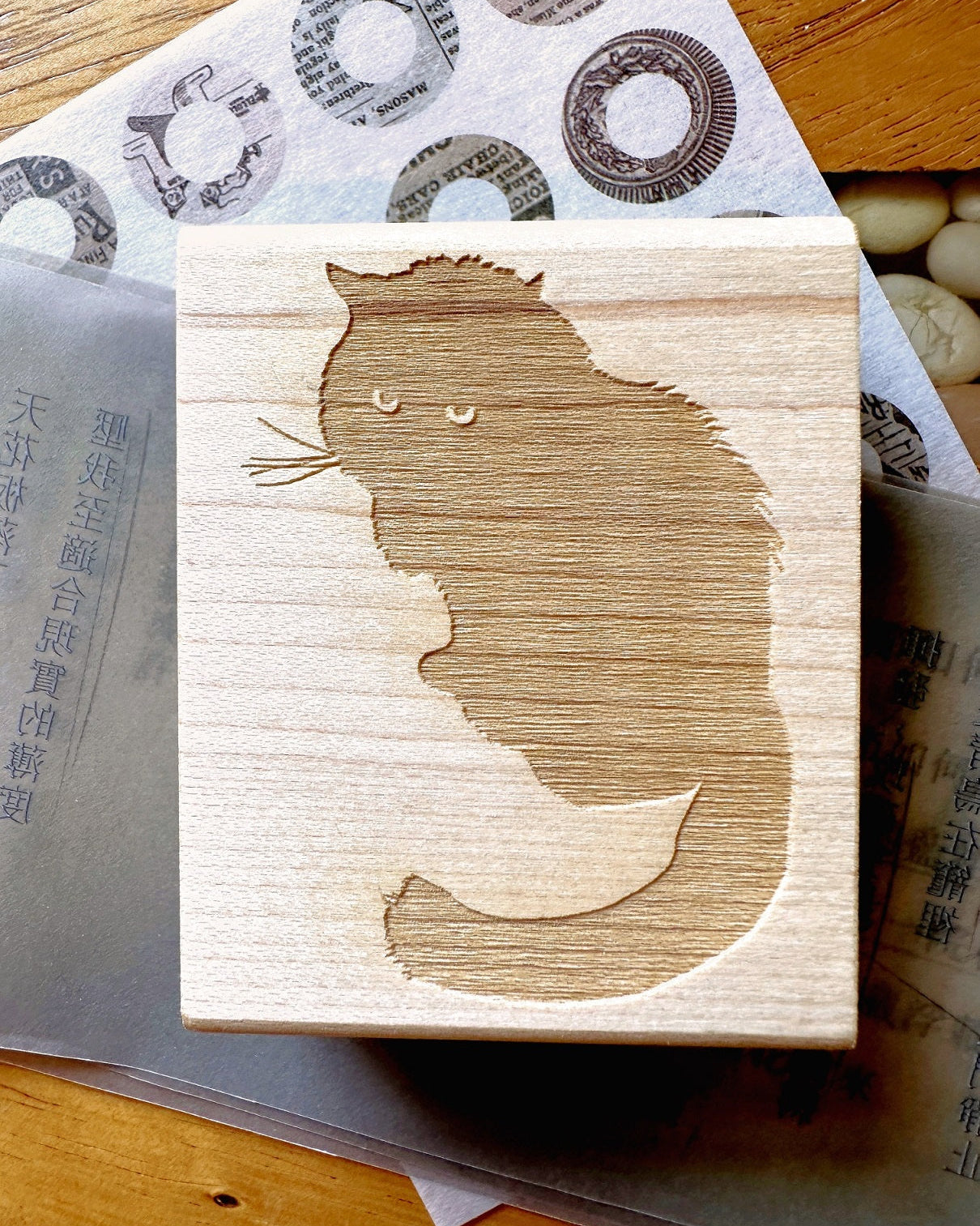 TAOthings Studio - Black Cat rubber stamp