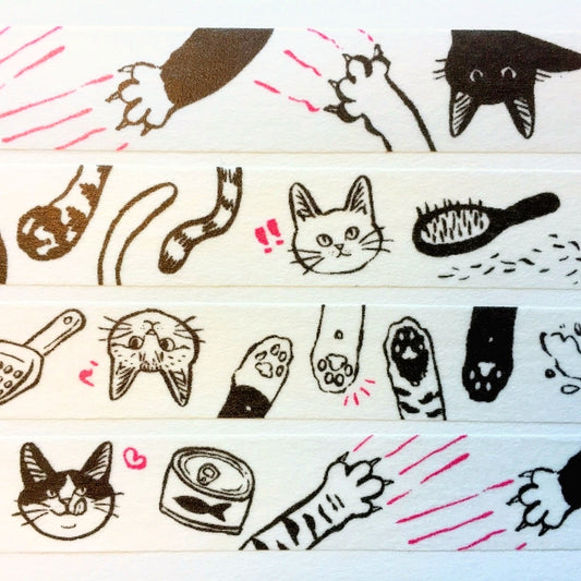 Cafe Little Bear - Life with Cat washi tape SAMPLES