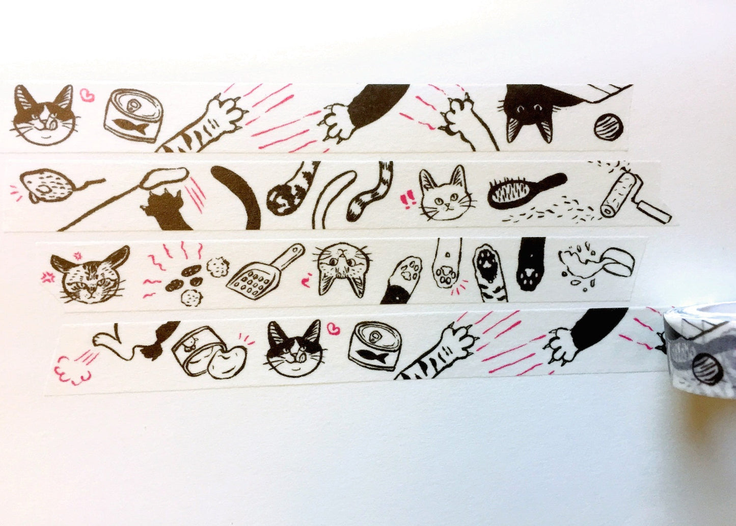 Cafe Little Bear - Life with Cat washi tape SAMPLES