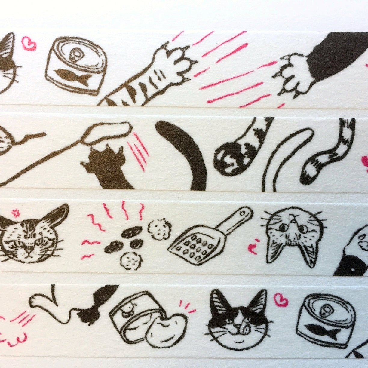 Cafe Little Bear - Life with Cat washi tape SAMPLES