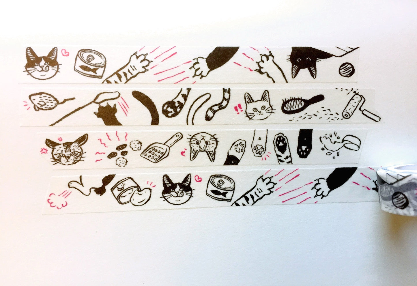 Cafe Little Bear - Life with Cat washi tape SAMPLES