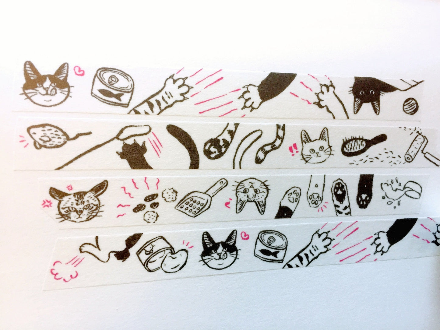 Cafe Little Bear - Life with Cat washi tape SAMPLES