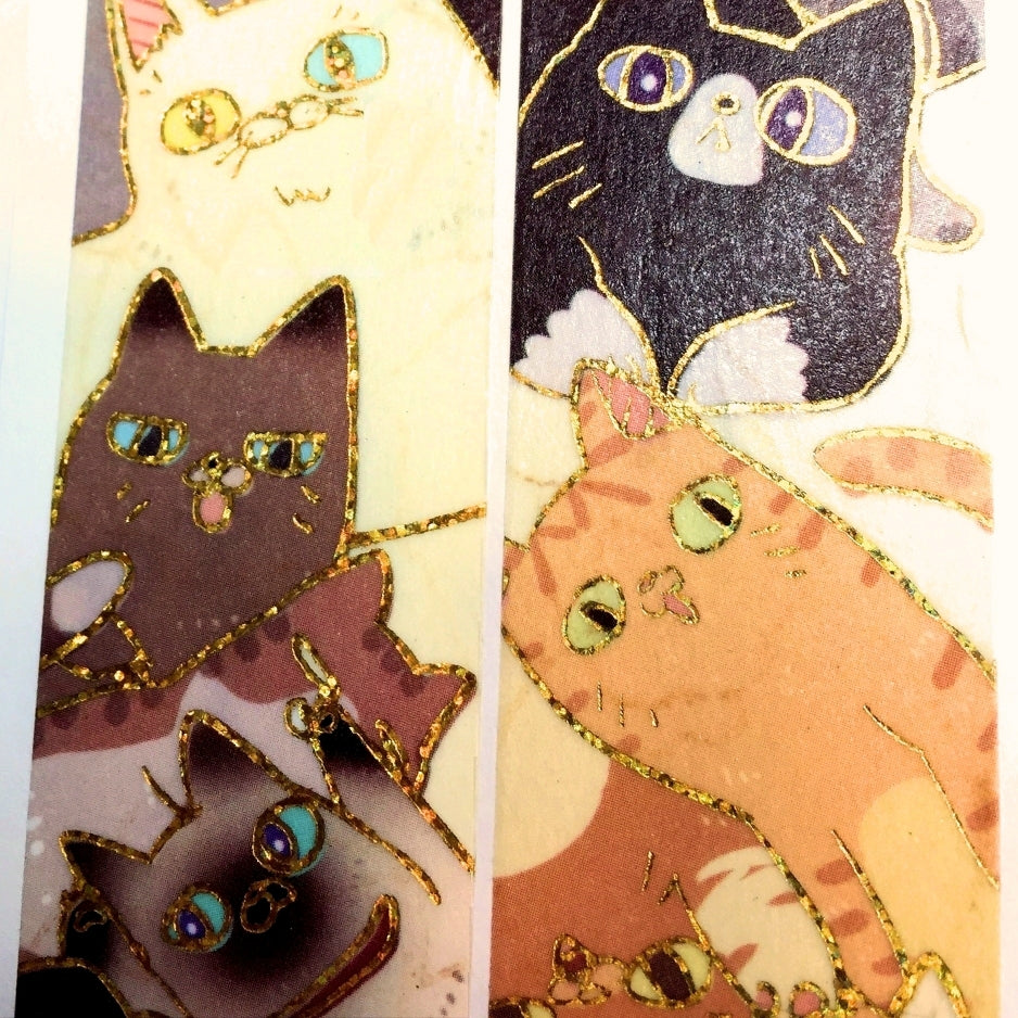 Creepyllama (Malaysia) - Meow & Sparrow gold foil washi tapes SAMPLES