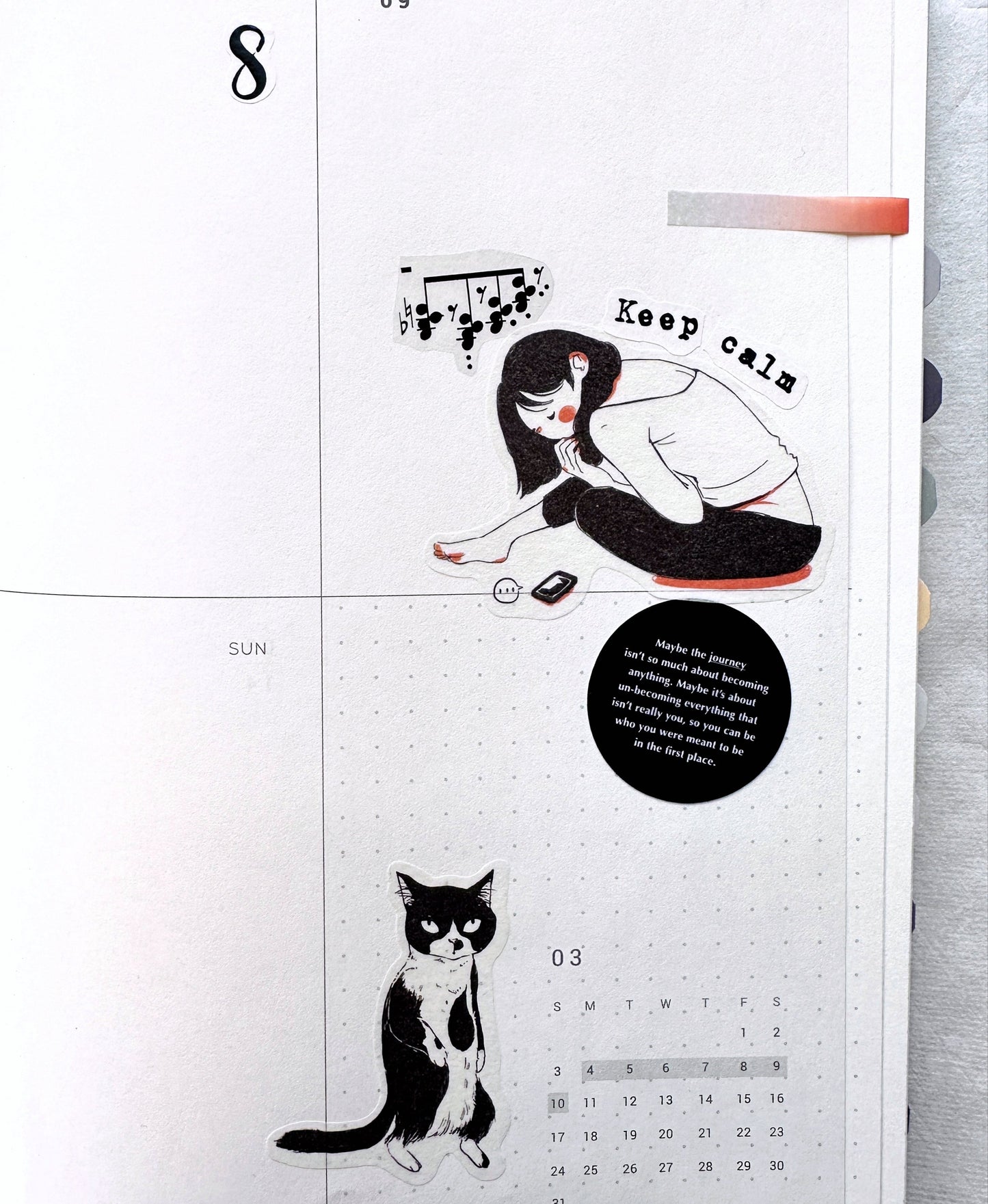 Ink Flow / Calligraphy - sticker sheets by TAOthings Studio