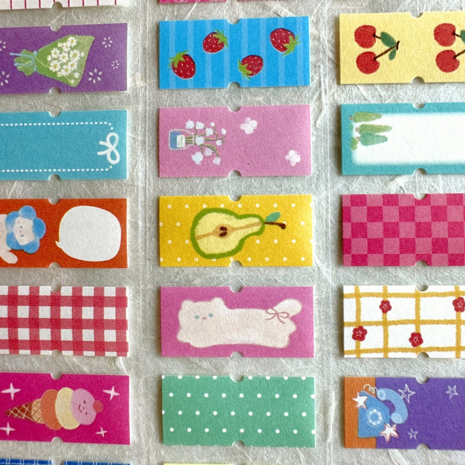 Cardlover - Bright Days writable label sticker roll SAMPLES