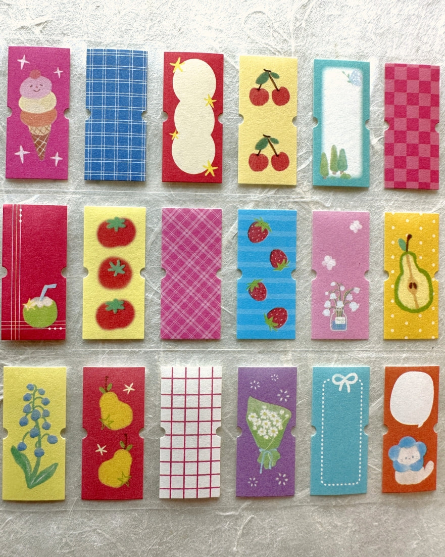 Cardlover - Bright Days writable label sticker roll SAMPLES