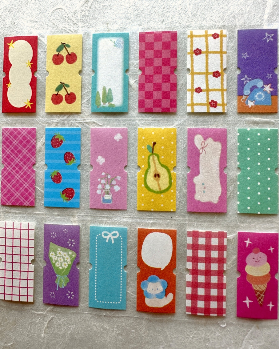 Cardlover - Bright Days writable label sticker roll SAMPLES
