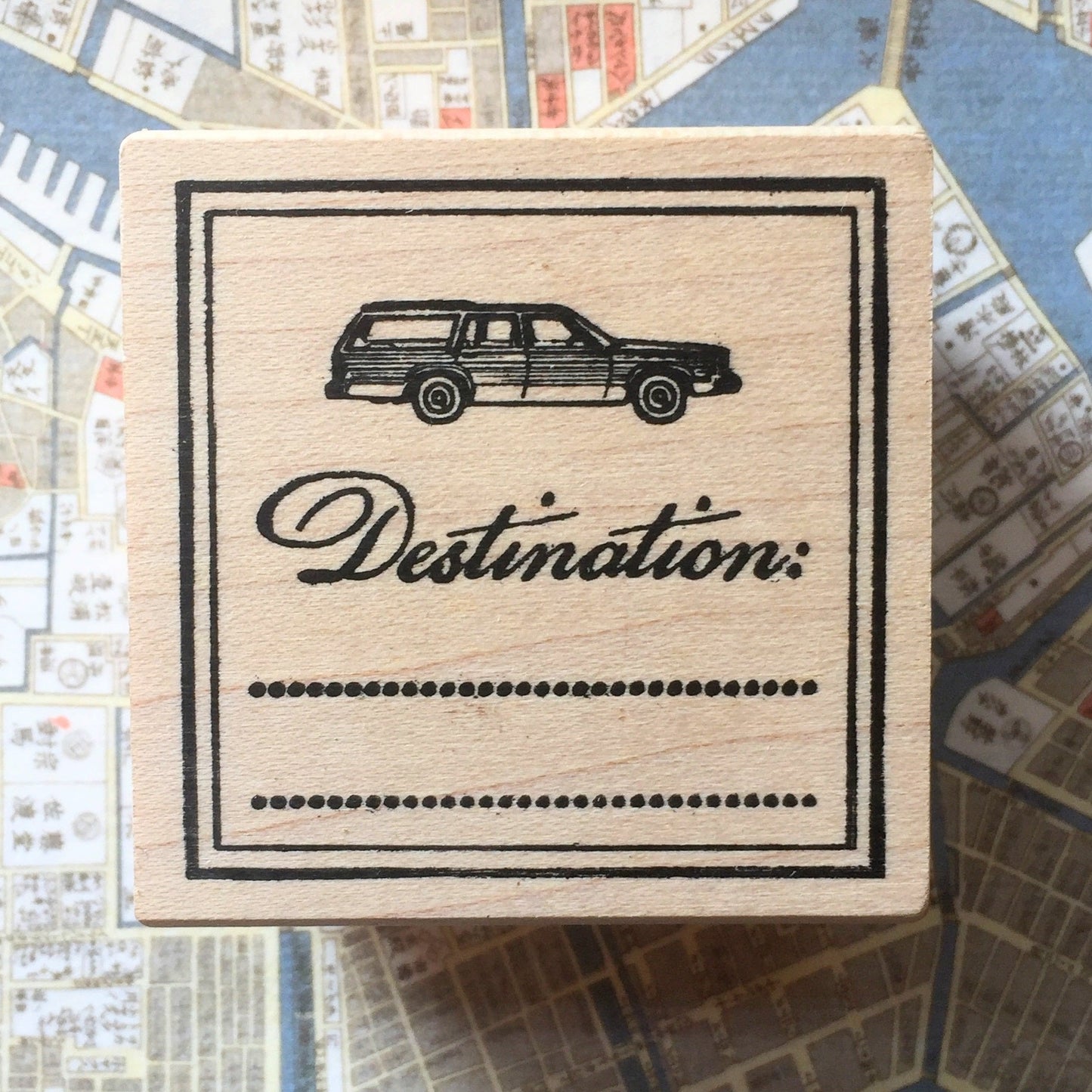 Catslife Press - Destination rubber stamp [Pre-loved]