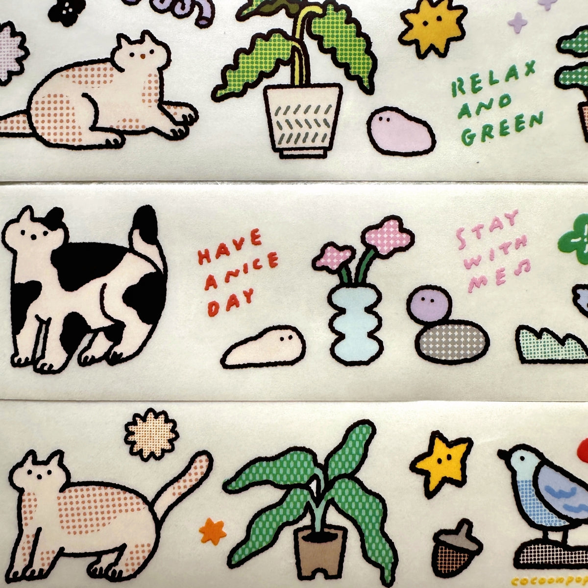 Cocoon Poppy - Relax and Green PET tape
