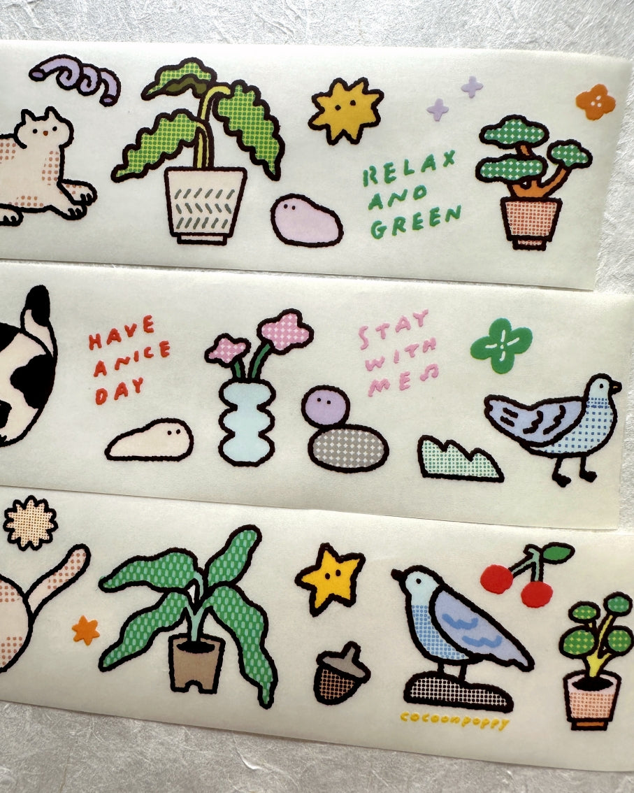 Cocoon Poppy - Relax and Green PET tape