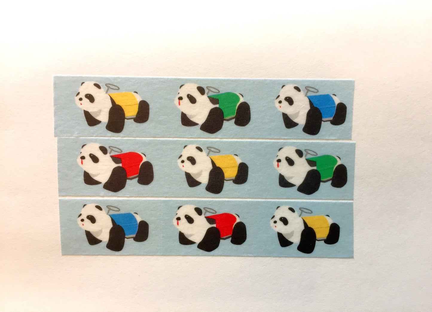 Cobato - Panda car & Coat hangers washi tape SAMPLES