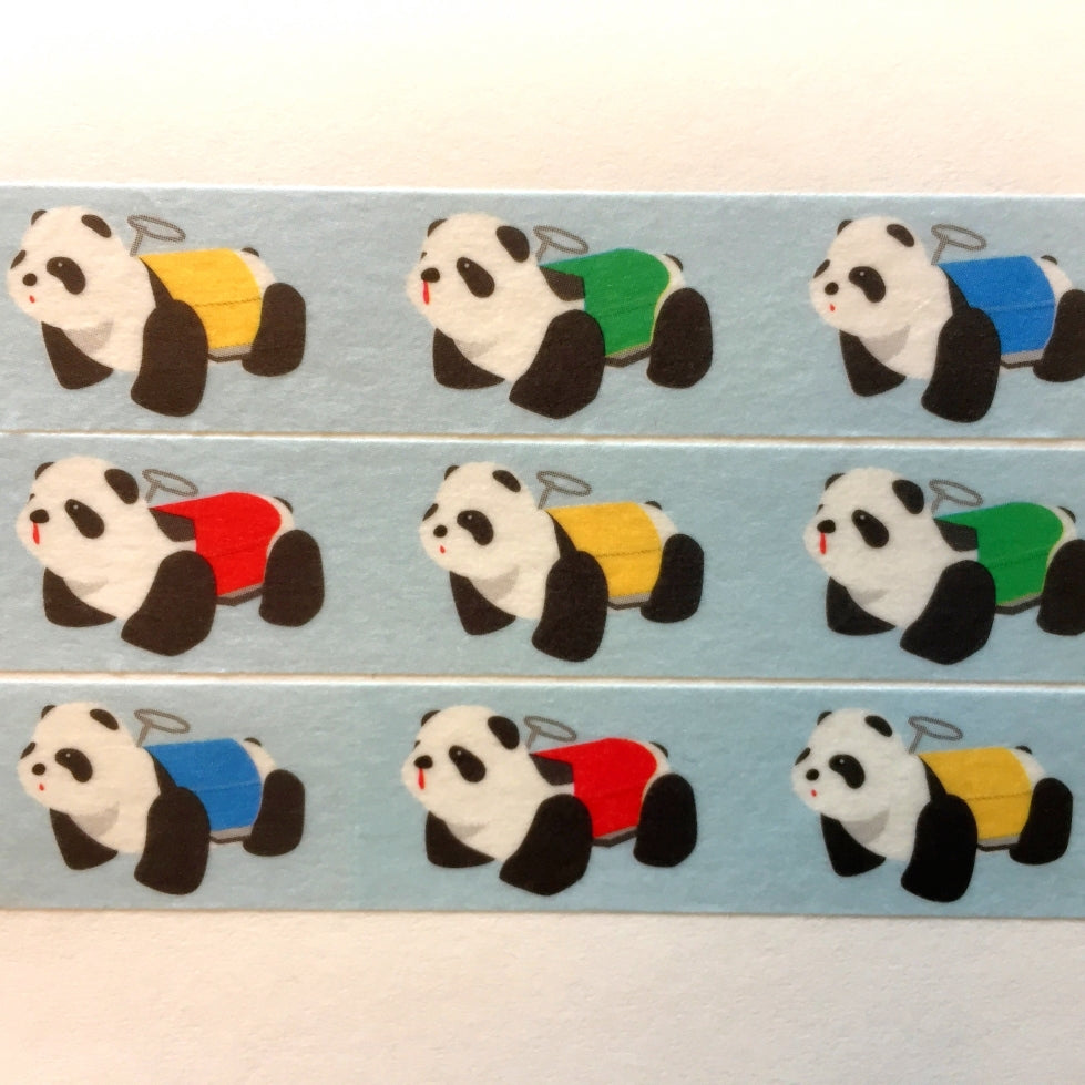 Cobato - Panda car & Coat hangers washi tape SAMPLES