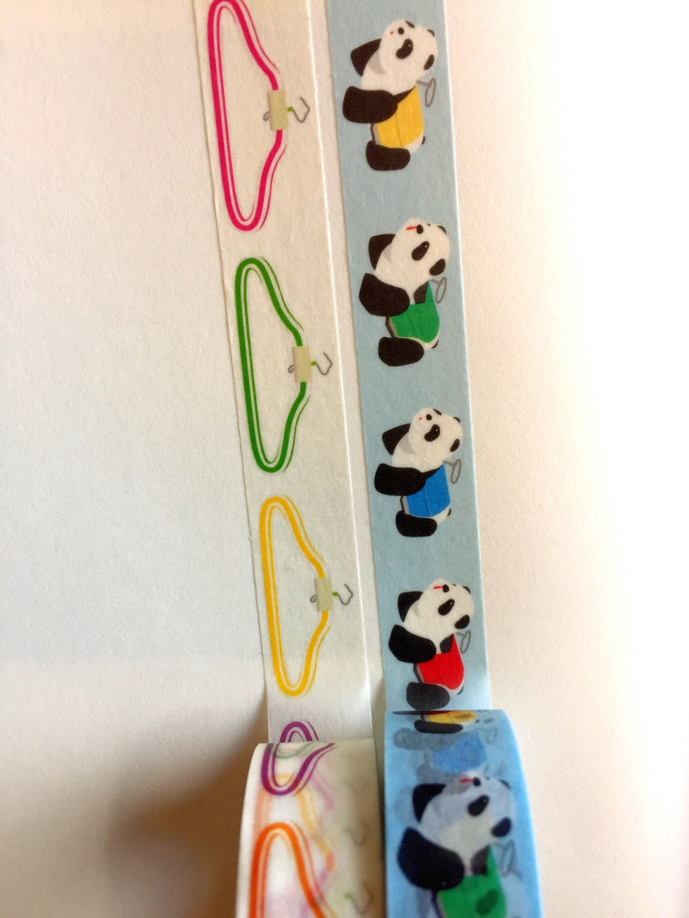 Cobato - Panda car & Coat hangers washi tape SAMPLES