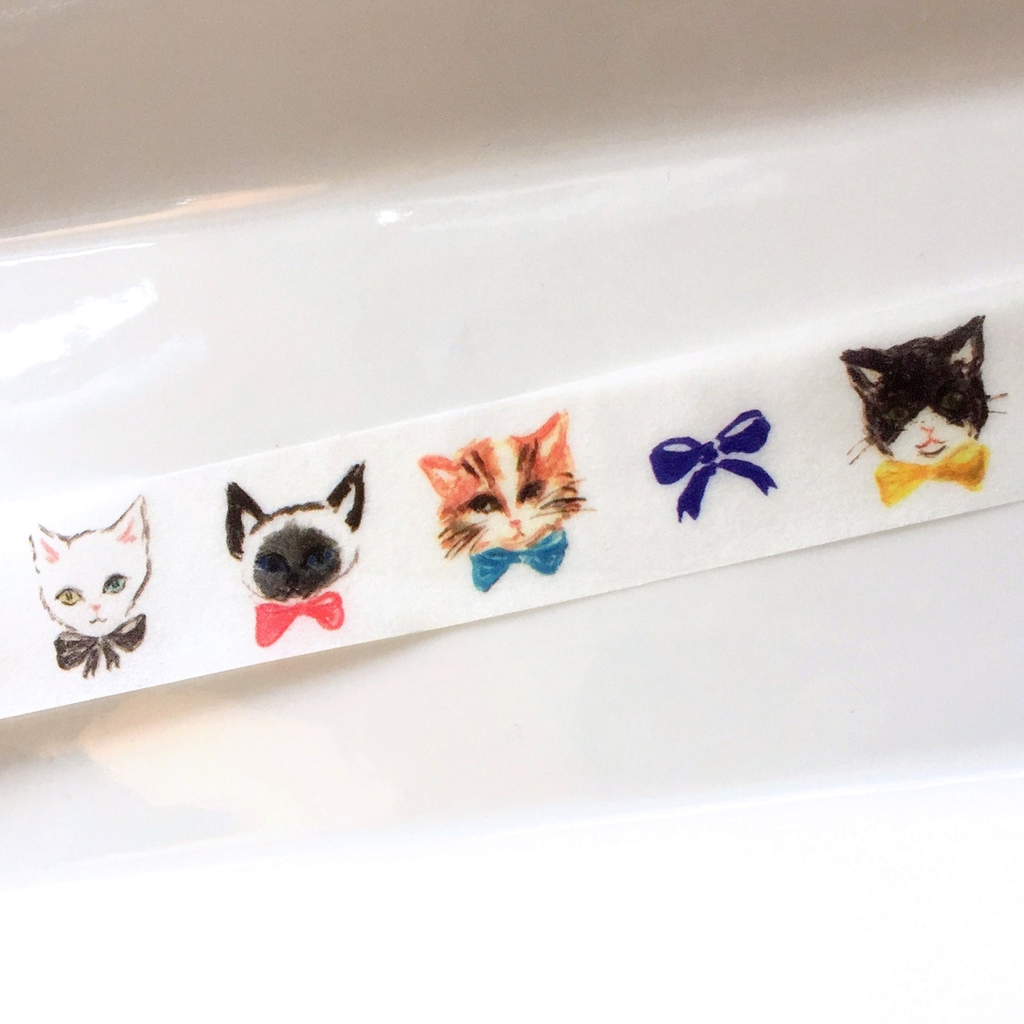 Cozyca x Violet & Claire - Cat and Bow washi tape SAMPLES
