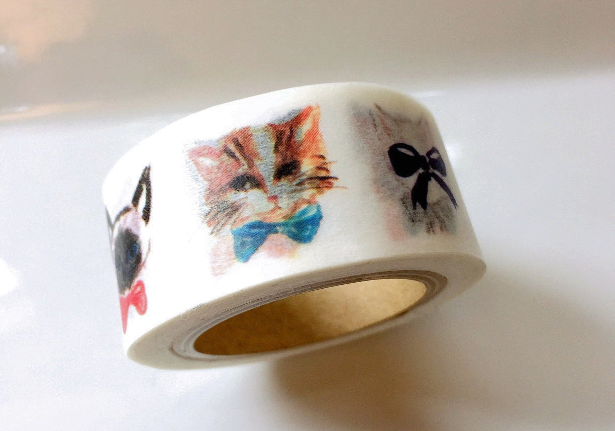 Cozyca x Violet & Claire - Cat and Bow washi tape SAMPLES