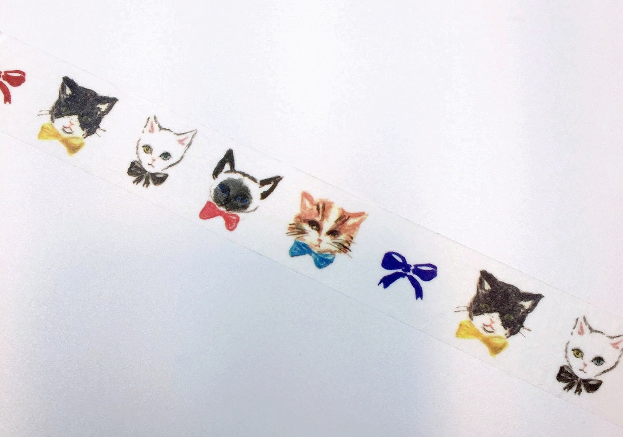 Cozyca x Violet & Claire - Cat and Bow washi tape SAMPLES