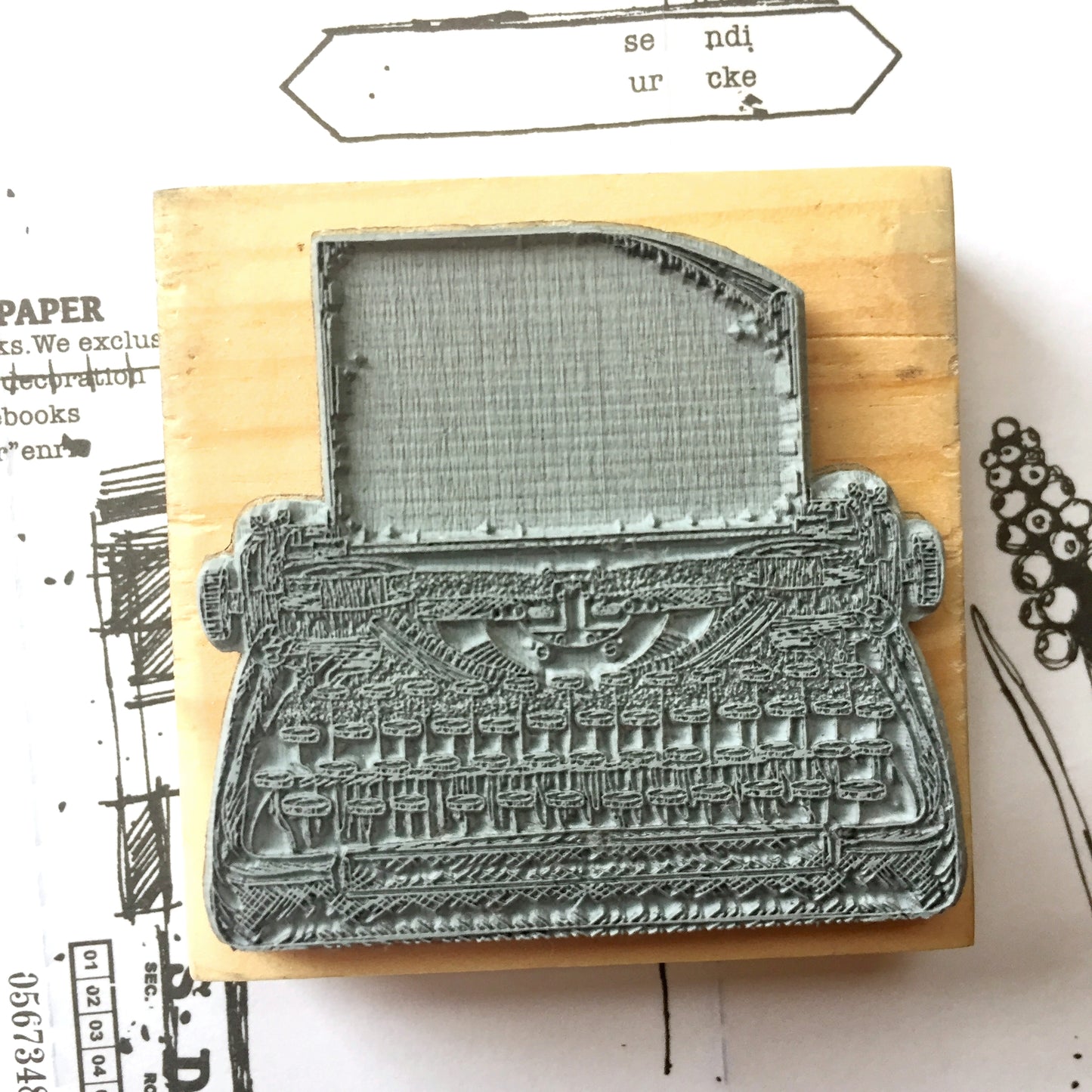 Craftioneries - Typewriter rubber stamp [Pre-loved]