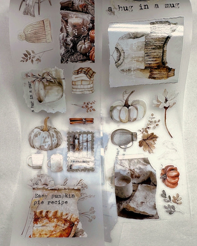 Crea with Gaby - I Fall kiss-cut crystal PET tape (7.5 cm wide) SAMPLES