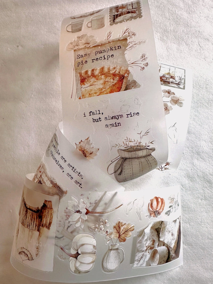 Crea with Gaby - I Fall kiss-cut crystal PET tape (7.5 cm wide) SAMPLES