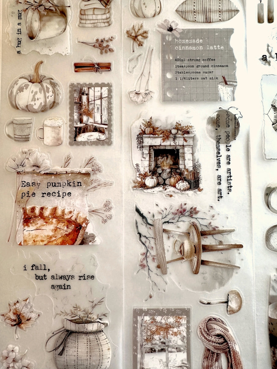 Crea with Gaby - I Fall kiss-cut crystal PET tape (7.5 cm wide) SAMPLES