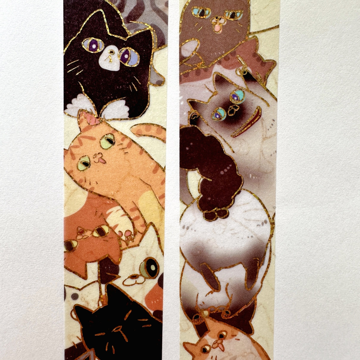 Creepyllama (Malaysia) - Meow & Sparrow gold foil washi tapes SAMPLES