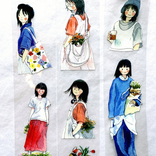 Cube Fish - Girl Portraits PET tape SAMPLES