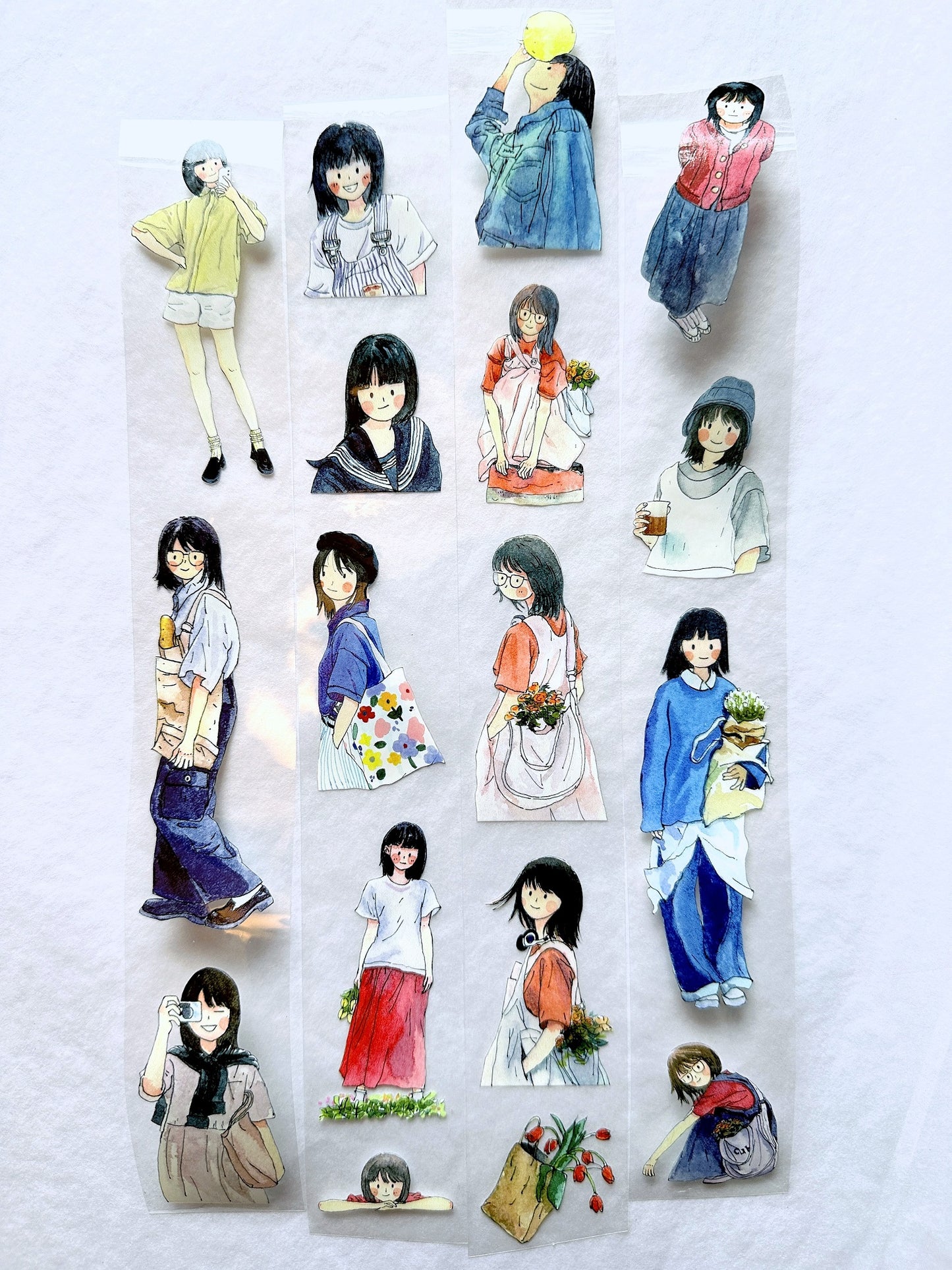Cube Fish - Girl Portraits PET tape SAMPLES