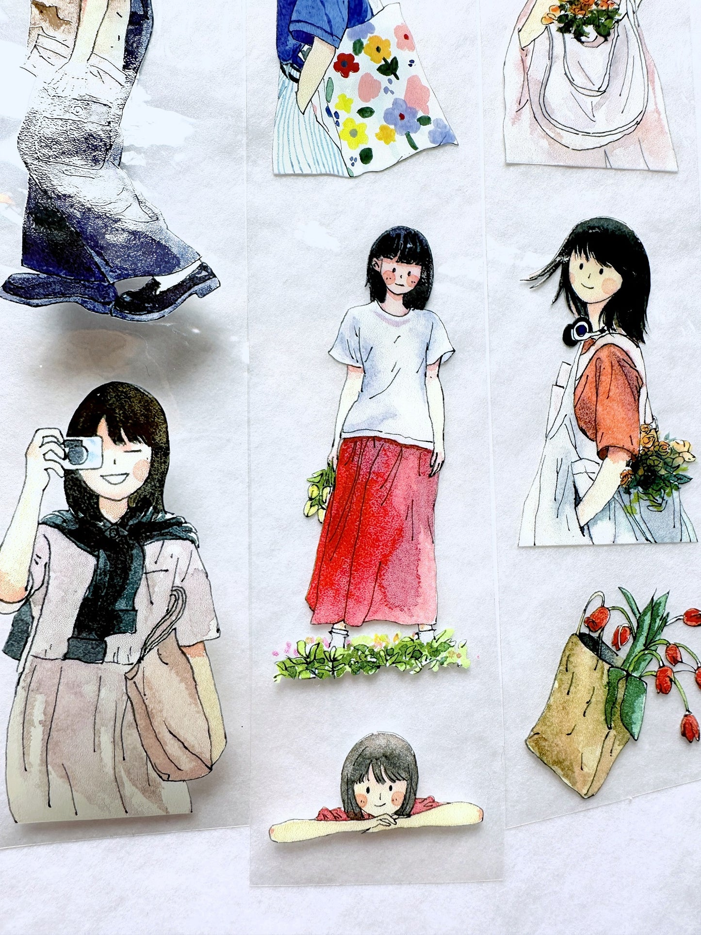 Cube Fish - Girl Portraits PET tape SAMPLES