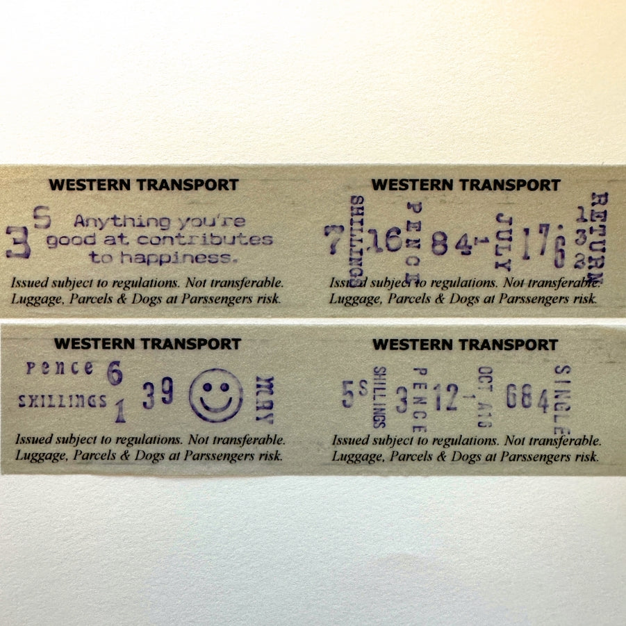 Cyanic Nature - Vintage Tickets washi tape SAMPLES
