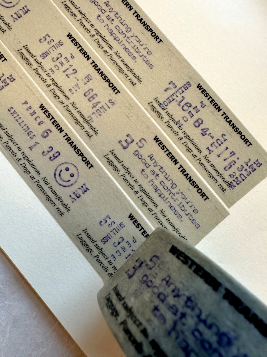 Cyanic Nature - Vintage Tickets washi tape SAMPLES