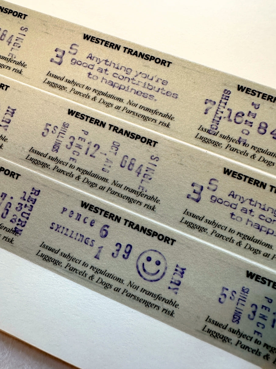 Cyanic Nature - Vintage Tickets washi tape SAMPLES