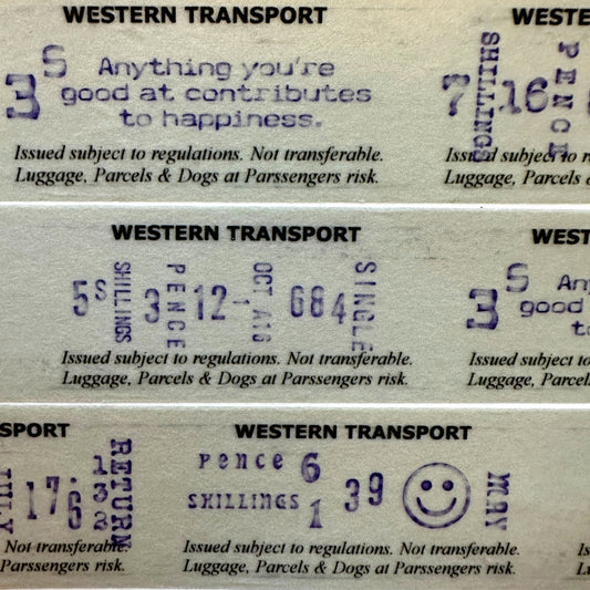 Cyanic Nature - Vintage Tickets washi tape SAMPLES