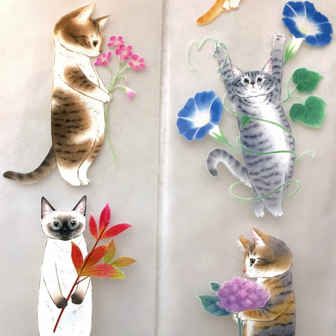 Davidcookslove - flower cats PET tape SAMPLES