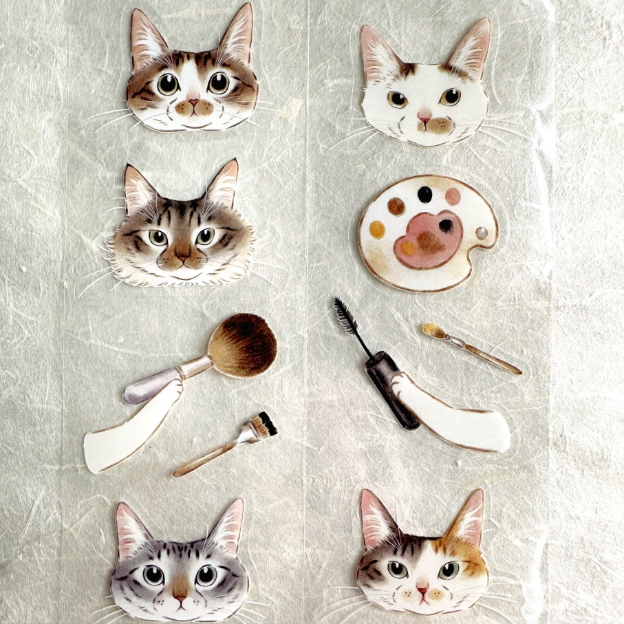 Davidcookslove - Cat Face Palette kiss-cut PET tape SAMPLES