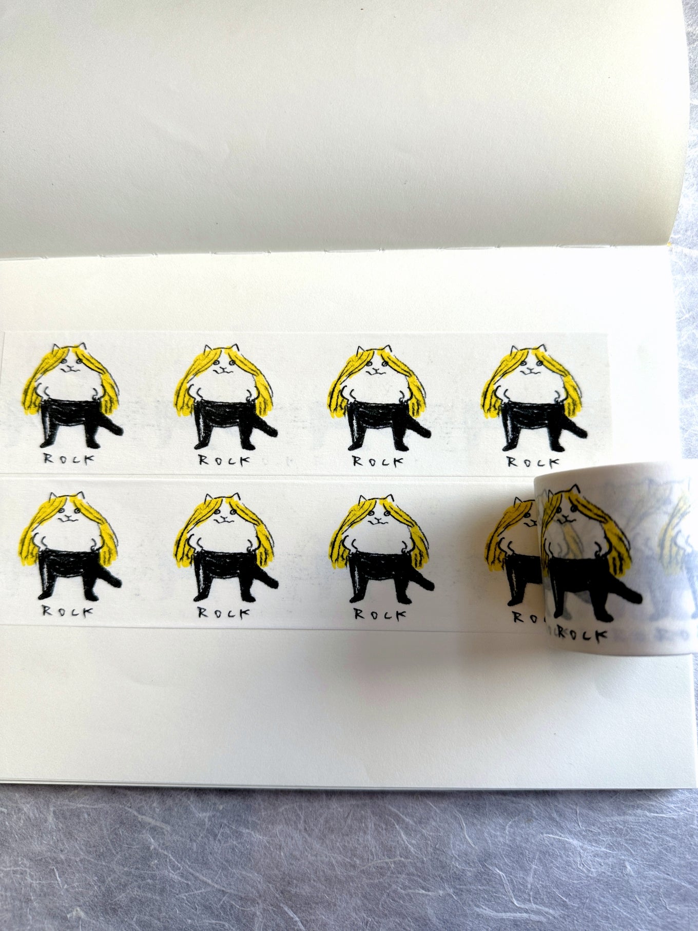 Dawning Crow - Rock Cat washi tape SAMPLES