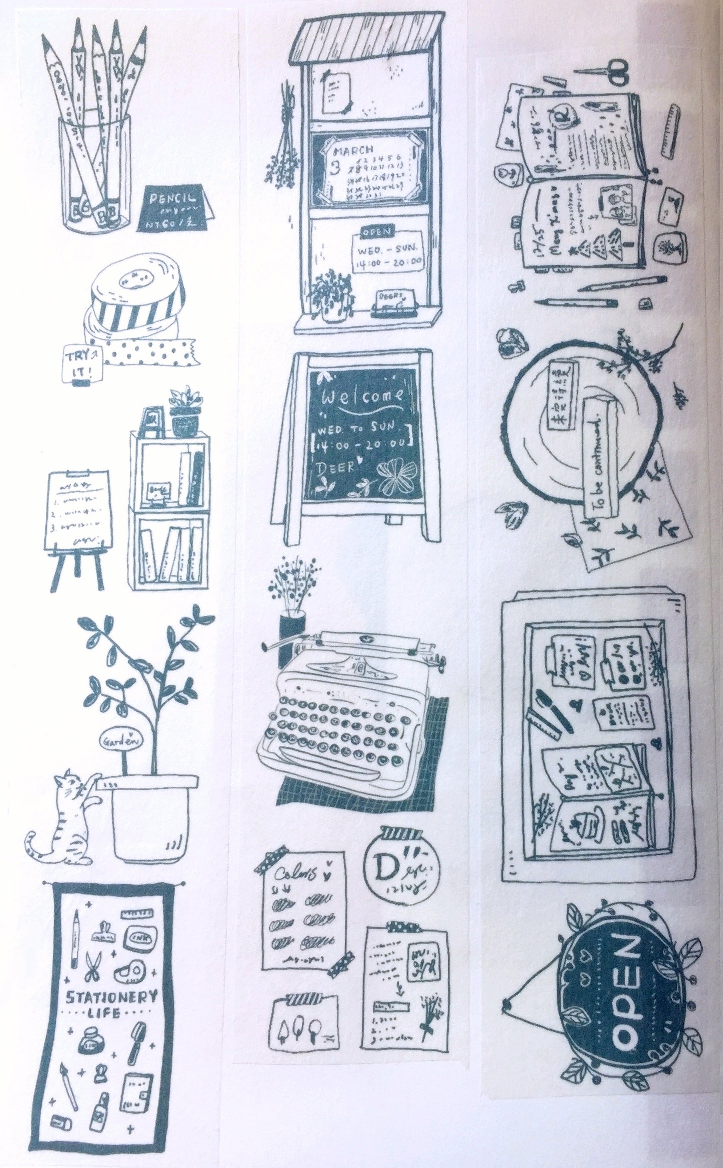 Deerforest - My Stationery Store washi tape SAMPLES