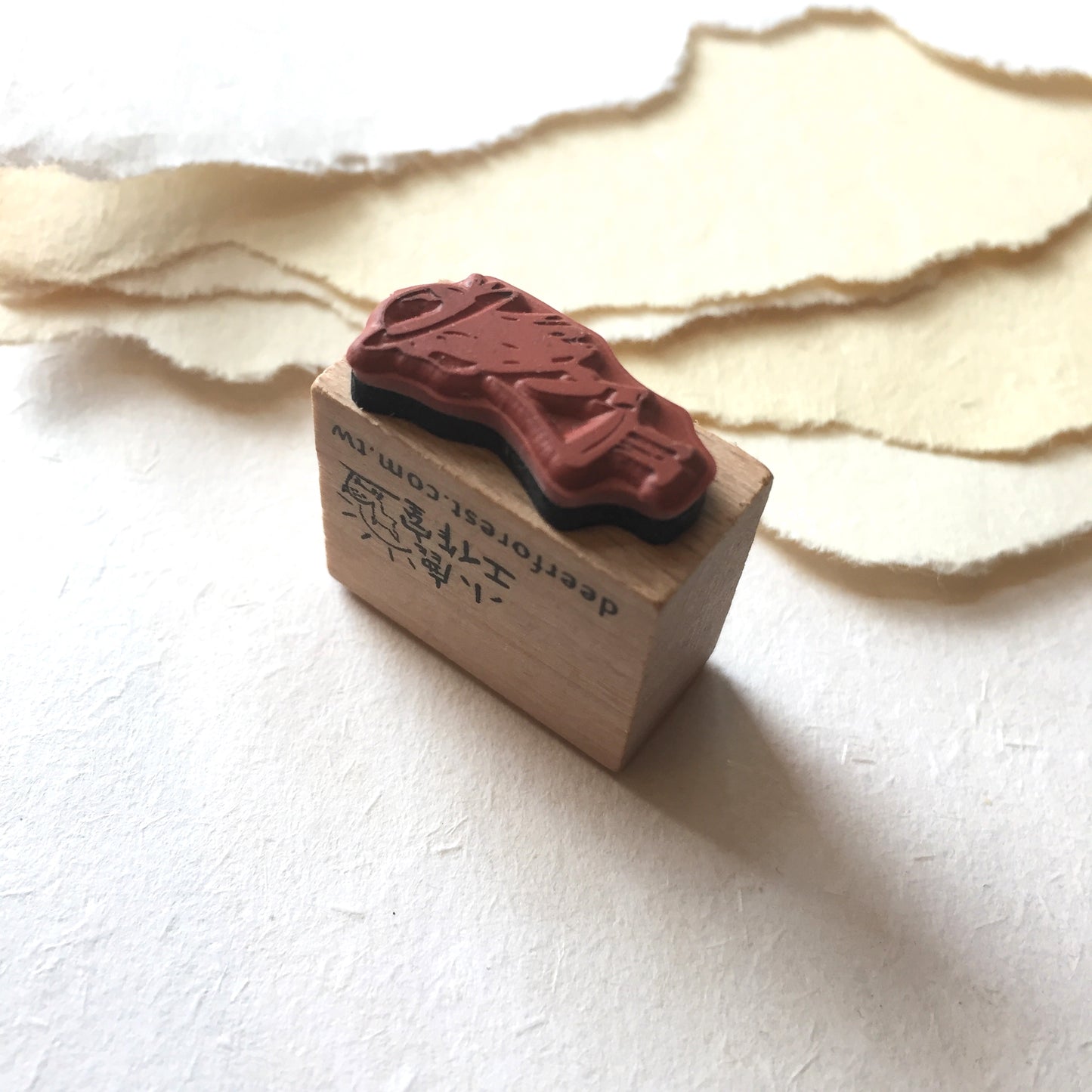 Deerforest - girl looking rubber stamp [Pre-loved]